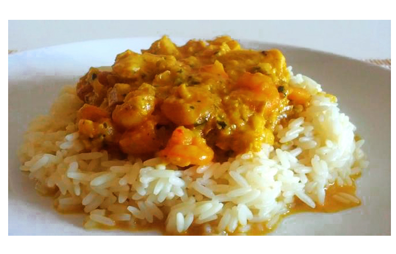 Curry de pescado, receta portuguesa de inspiración oriental